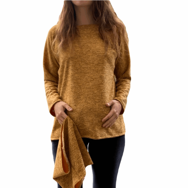 Blusón Cuello Removible - Lanilla Jaspeada - Imagen 2