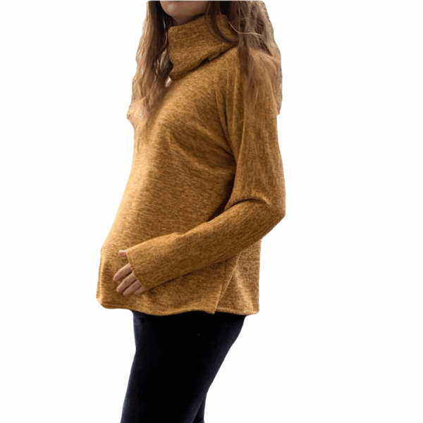 Blusón Cuello Removible - Lanilla Jaspeada - Imagen 3